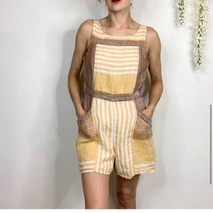 Anthropologie linen romper size 0